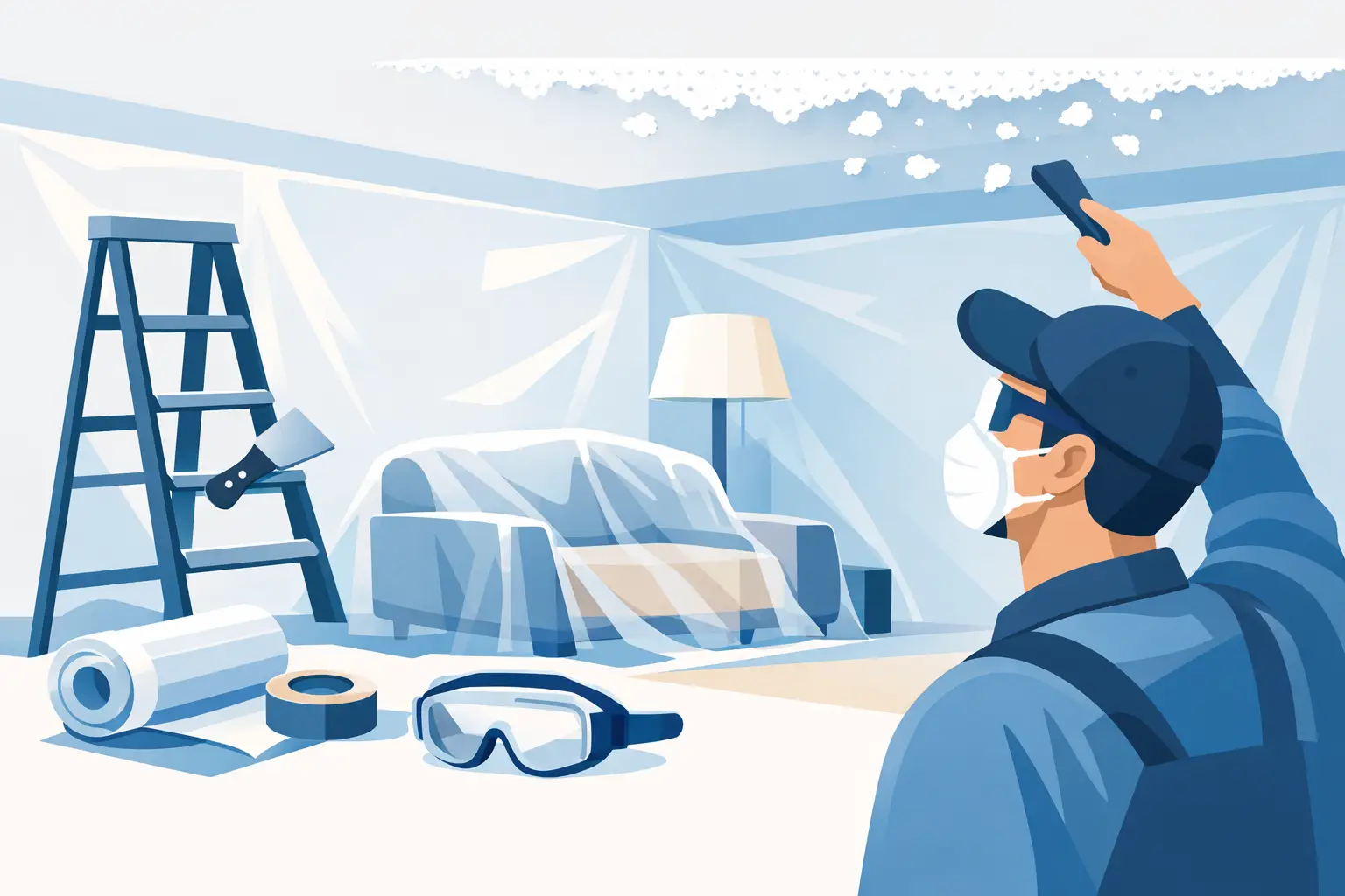 How to Prep for Popcorn Ceiling Removal