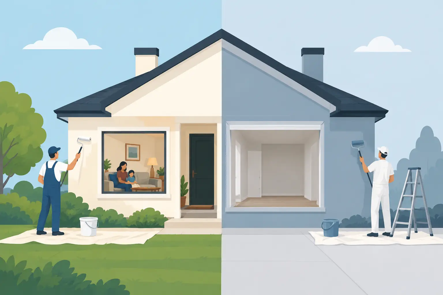 Painting Occupied Versus Vacant Homes Compared